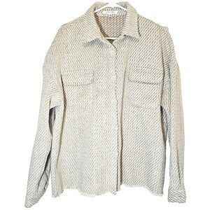 Women's Cream Textured Jacket
